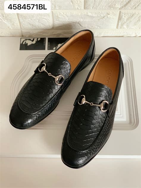 gucci brown mens shoes|black gucci loafers men's.